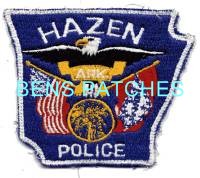 ARKANSAS,HAZEN POLICE 1 STATE SHAPED_wm